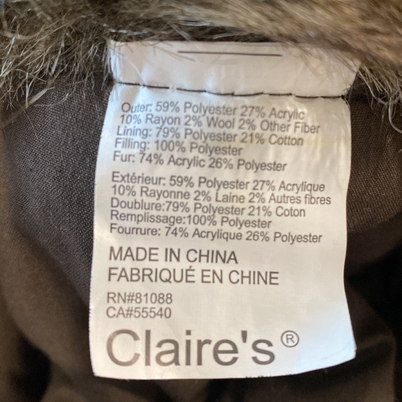 Claire’s - plaid Faux Fur Aviator Style Hat for women - Picture 11 of 14